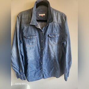 English Laundry Denim Button-Up Shirt Size L.   A20